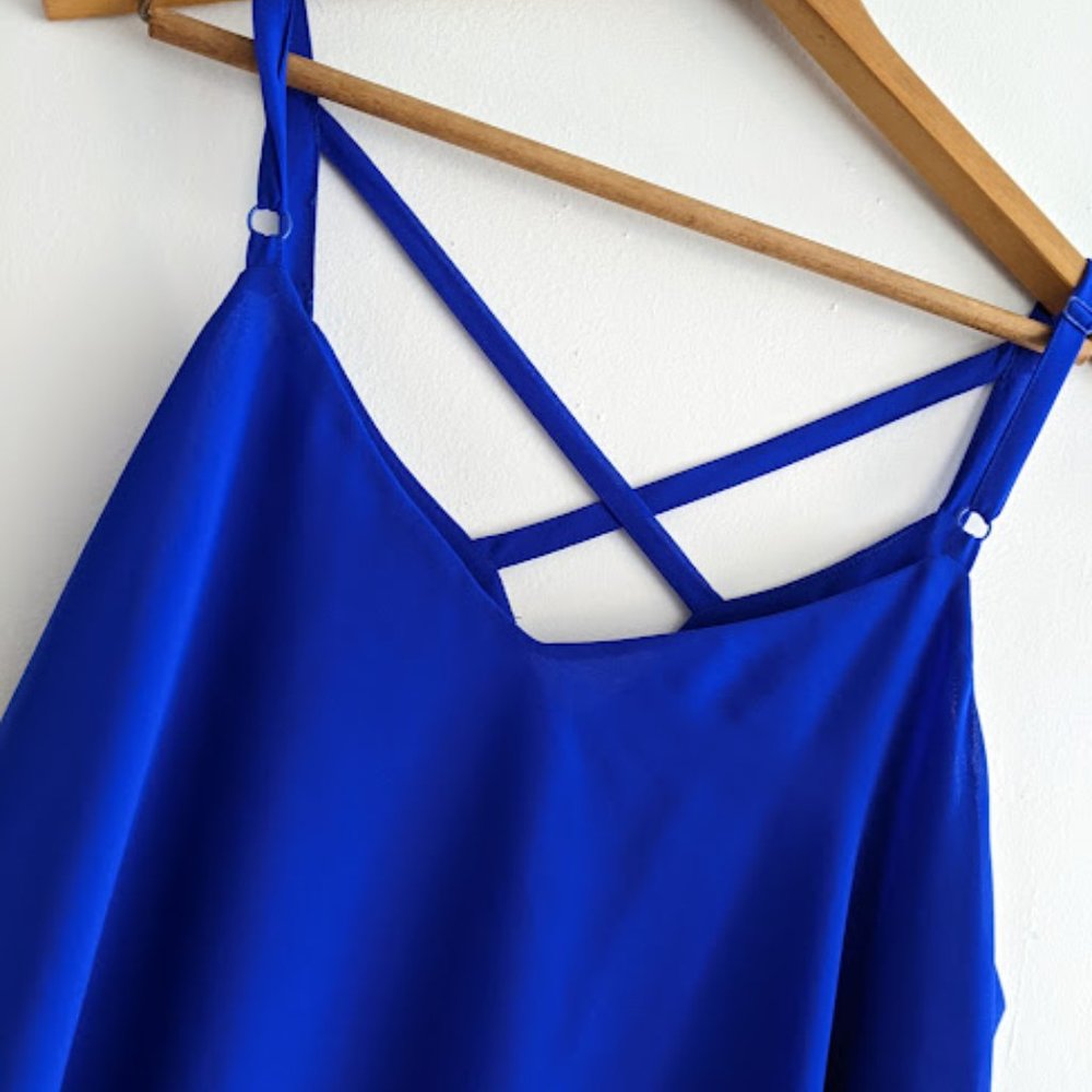 EC Torrid Royal Blue Strappy Tank Top Size 2/2X - Picture 4 of 9